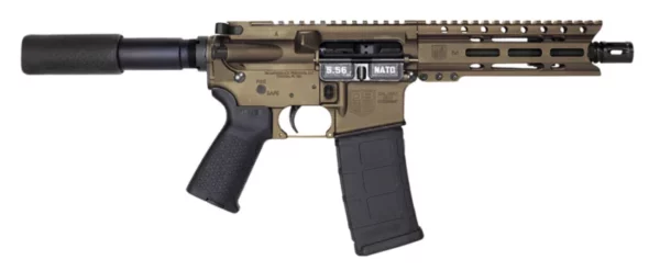 Diamondback DB1912K071 DB15 AR Pistol Carbine Length 5.56x45mm NATO 7" 30+1 Midnight Bronze Buffer Tube Stock