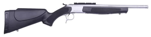 CVA CR4818S Scout Takedown Compact 300 Blackout 1rd 16.50" Threaded/Fluted, Matte Stainless Barrel/Rec, Black Synthetic Furniture, Scope Mount