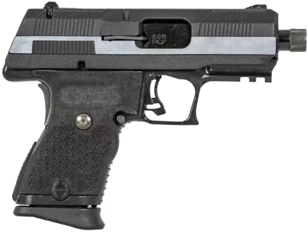Hi-Point YC380CF YC380  380 ACP 10+1 3.93" Black Threaded Barrel, Black/Chrome YC9 Styled/Serrated Steel Slide, Black Polymer Frame w/Picatinny Rail, Black Plastic Grip