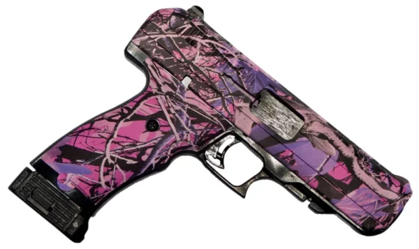 Hi-Point 34010PI JCP  40 S&W 10+1 4.50" Black Steel Barrel, Hydro-Dipped Pink Camo Serrated Steel Slide, Hydro-Dipped Pink Camo Polymer Frame w/Picatinny Rail & Grip